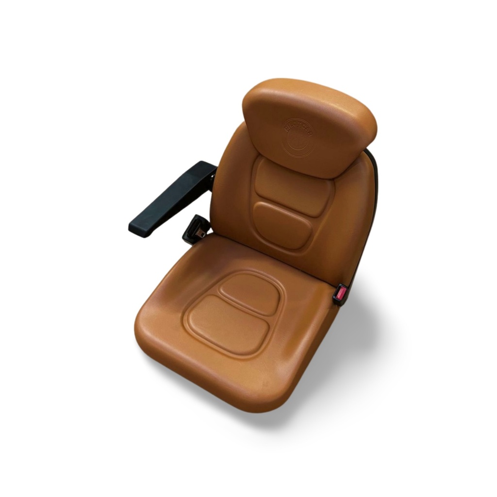 seat tobacco Motone The Viper- Low Profile Skinny Ribbed ( the video shows a GROM install Tufted Distressed Tobacco Leather Chair